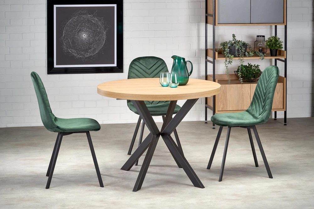 PERONI table golden oak/juodas