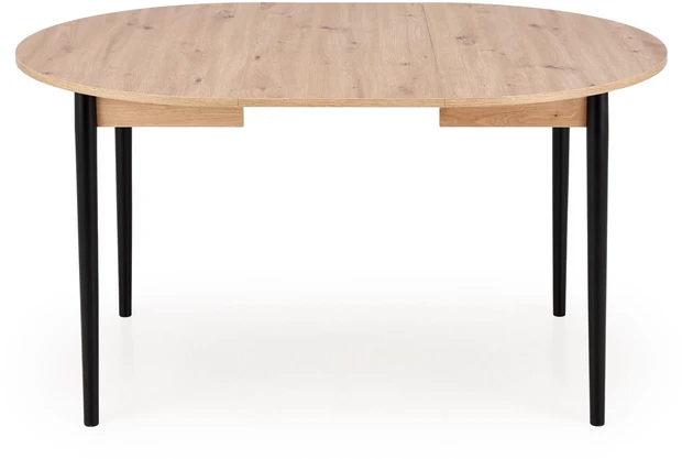 PIVOT prailginamasis stalas - artisan ąžuolas, kojos - juodos