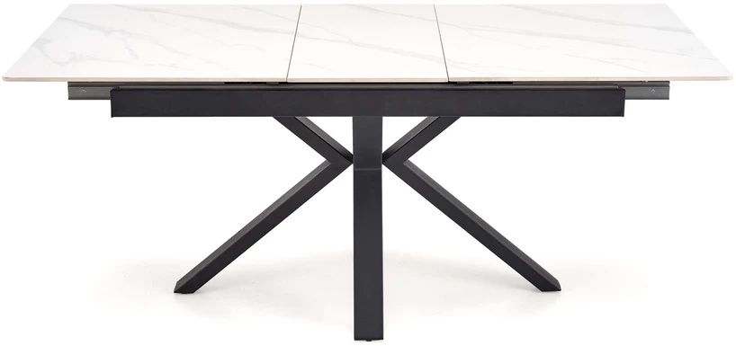 PLATAN extension table, baltas marble / juodas