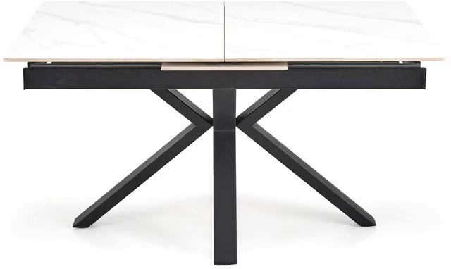 PLATAN extension table, baltas marble / juodas