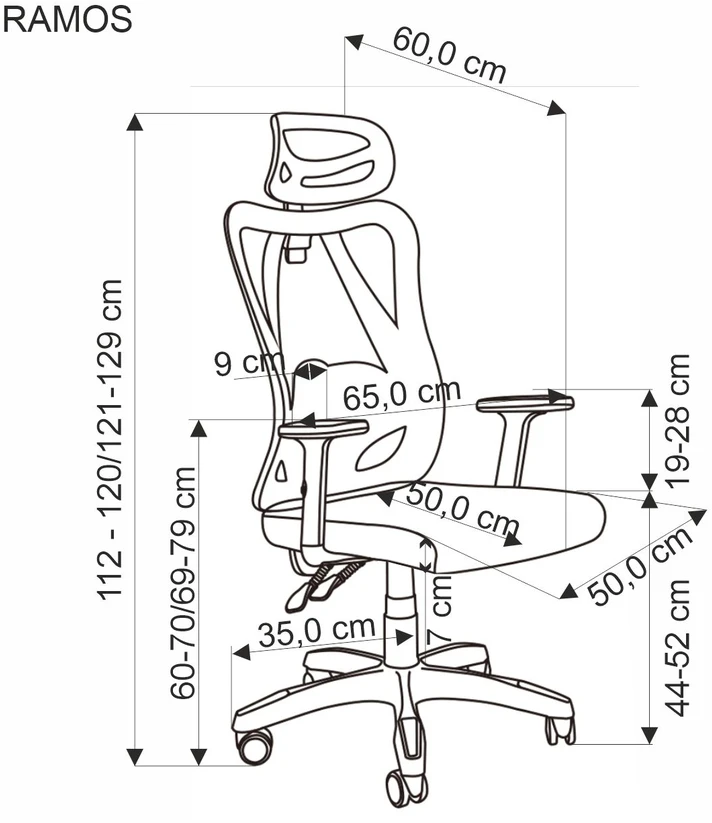 RAMOS office chair, juodas