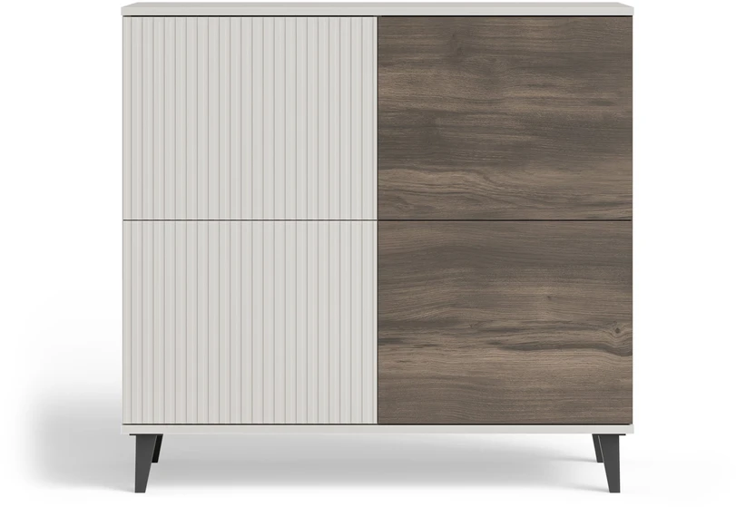 RANDOM 2 KM-2 chest, color: cashmere / walnut / juodas
