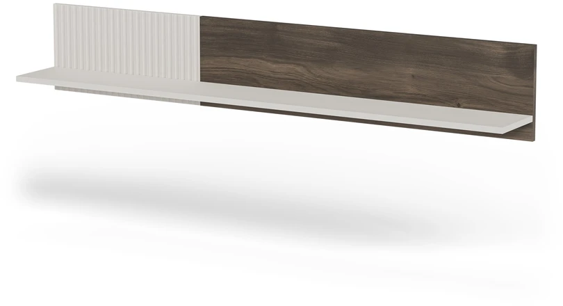 RANDOM 2 P-1 hanging shelf, color: cashmere / walnut / juodas