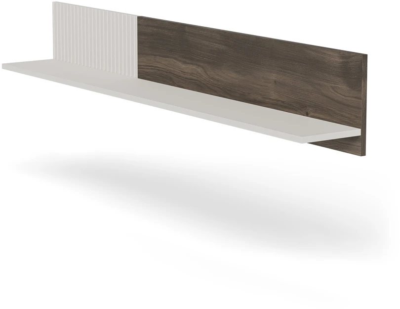 RANDOM 2 P-1 hanging shelf, color: cashmere / walnut / juodas