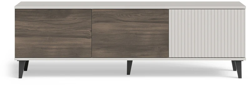 Halmar RANDOM 2 RTV-1 TV-stand, color: cashmere / walnut / juodas
