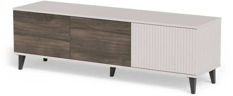 Halmar RANDOM 2 RTV-1 TV-stand, color: cashmere / walnut / juodas