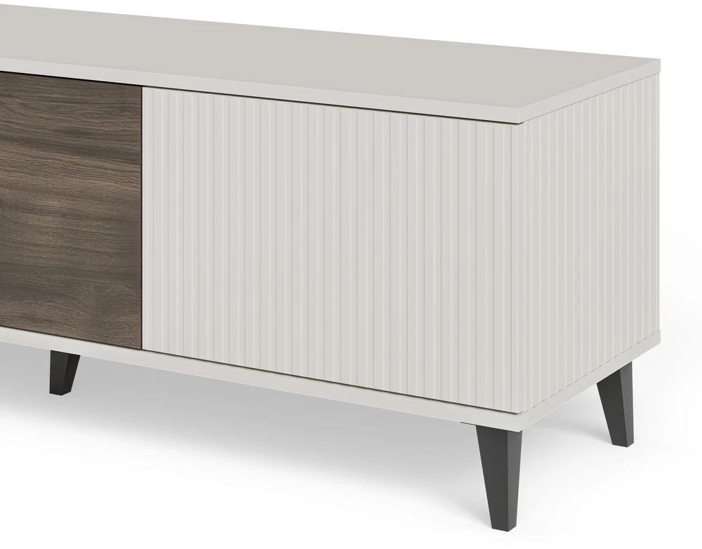 Halmar RANDOM 2 RTV-1 TV-stand, color: cashmere / walnut / juodas