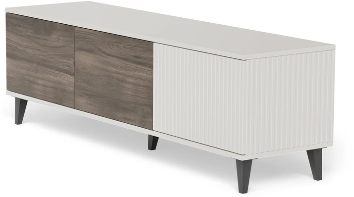Halmar RANDOM 2 RTV-1 TV-stand, color: cashmere / walnut / juodas