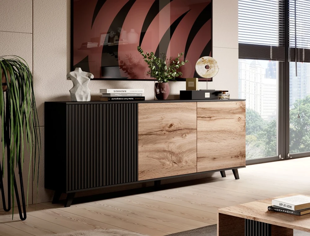 RANDOM KM-1 chest, color: wotan oak/juodas