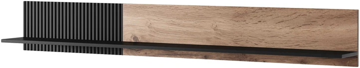 RANDOM P-2 hanging shelf, color: wotan oak/juodas