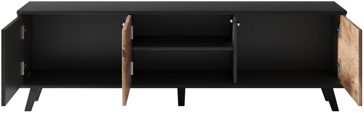 RANDOM RTV-1 TV-stand, color: wotan oak/juodas