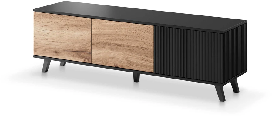 RANDOM RTV-1 TV-stand, color: wotan oak/juodas