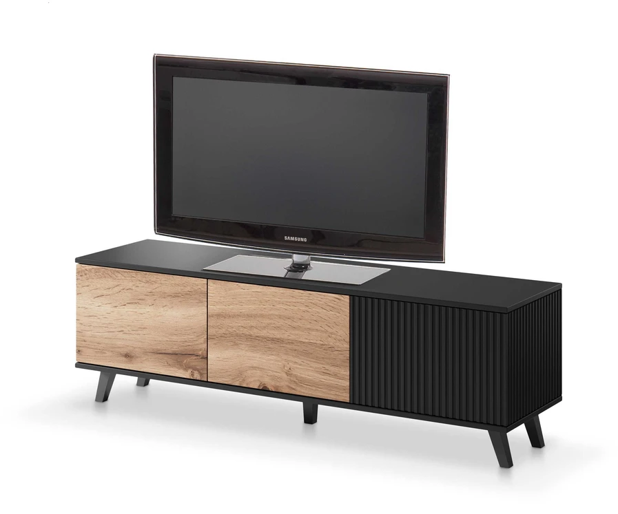 RANDOM RTV-1 TV-stand, color: wotan oak/juodas