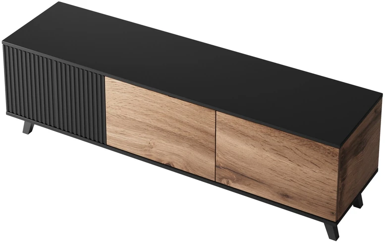 RANDOM RTV-1 TV-stand, color: wotan oak/juodas