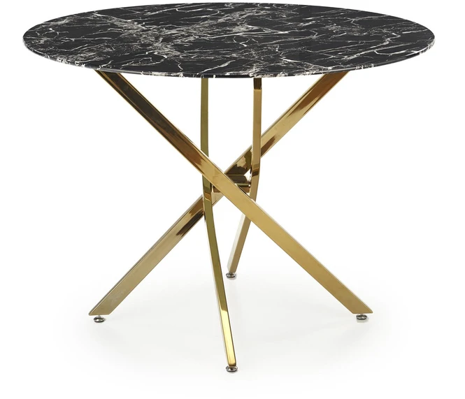 RAYMOND 2 table, juodas marble / auksinis