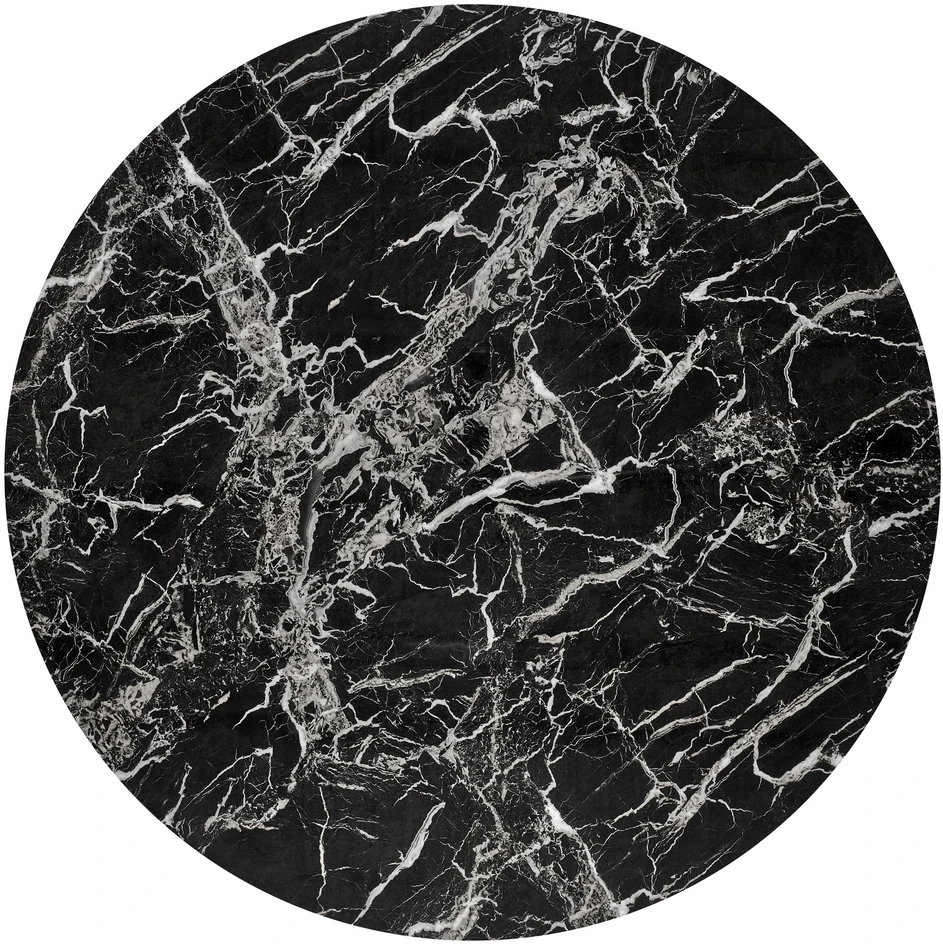 RAYMOND 2 table, juodas marble / auksinis
