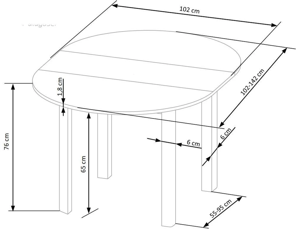 RINGO table, cashmere / cashmere