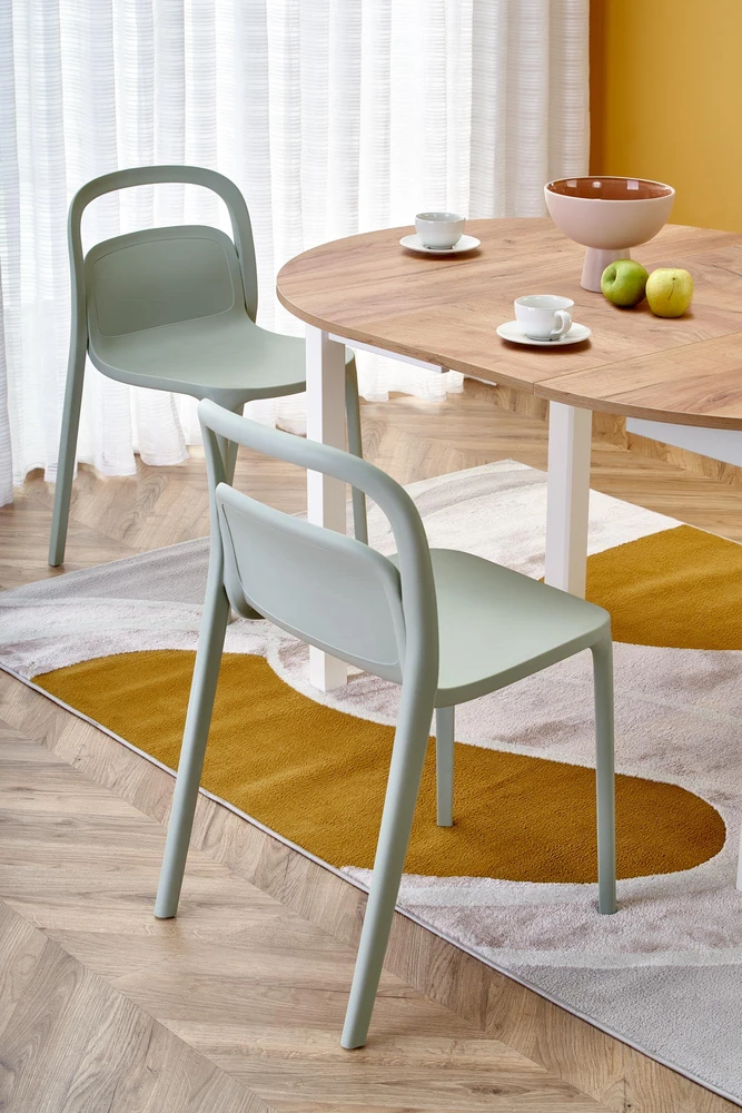 RINGO table, craft oak / baltas