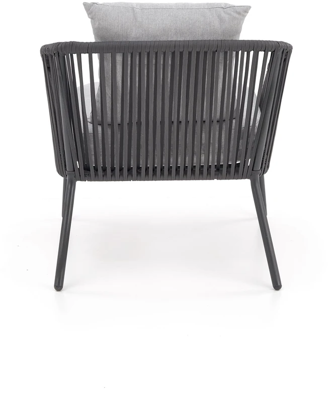 ROCCA garden set (sofa + 2 chairs + coffee table), dark pilkas / light pilkas