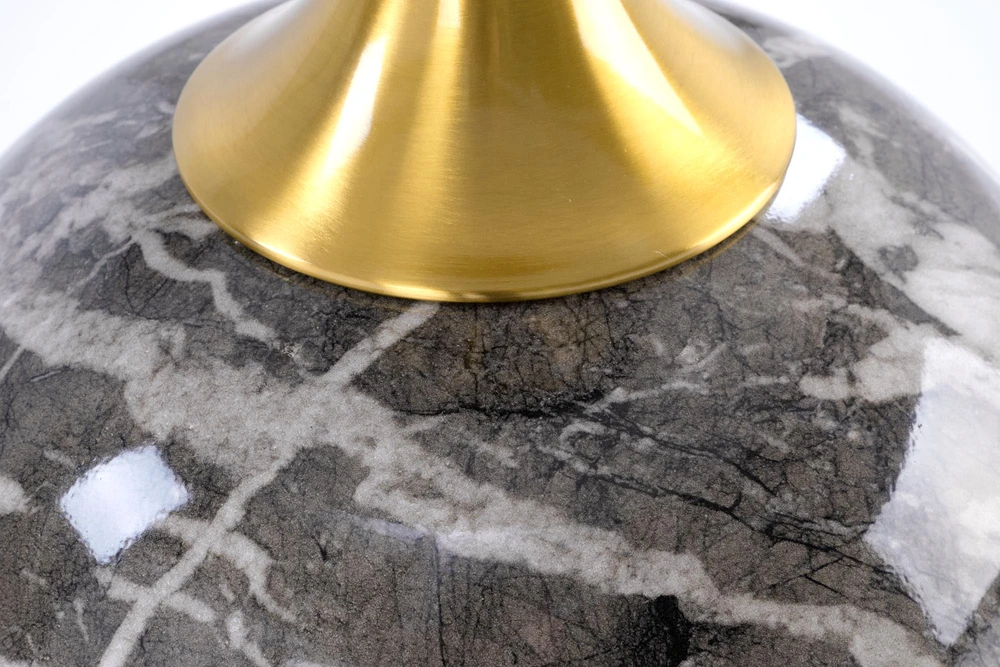 ROSA coffee table, baltas marble / pilkas marble / auksinis