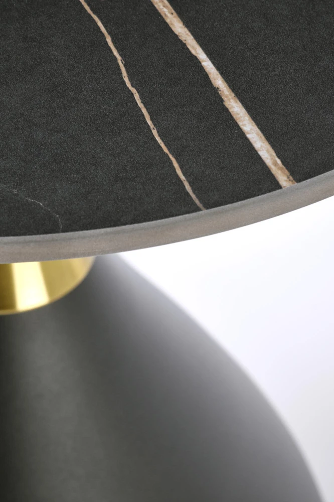 SCALITA coffee table, juodas marble / juodas / auksinis
