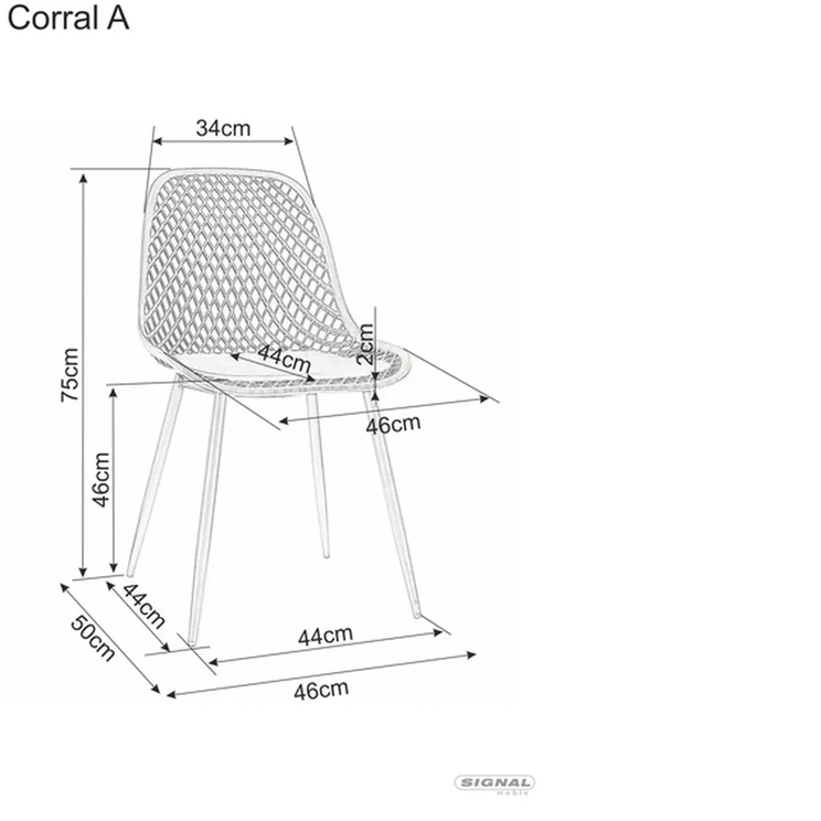 Signal Meble Kėdė CORRAL A, juoda