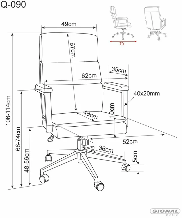 Fotelis Signal Fotel sukamasis Q-090