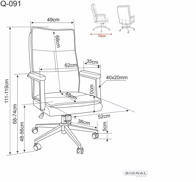 Fotelis Signal Fotel sukamasis Q-091