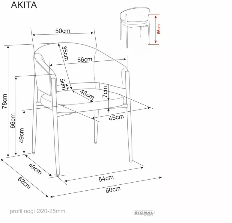Signal Krzesło Akita