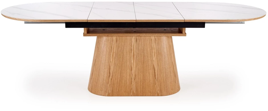 SIRIUS extension table, baltas marble / natural