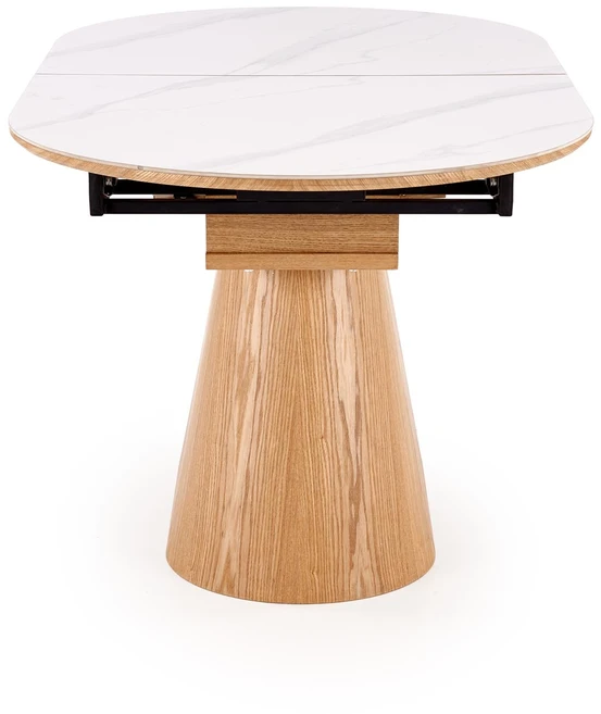 SIRIUS extension table, baltas marble / natural