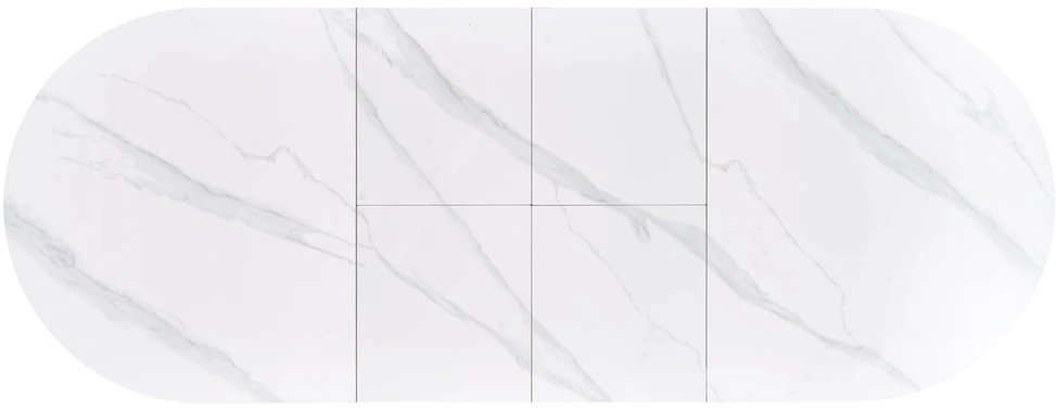 SIRIUS extension table, baltas marble / natural