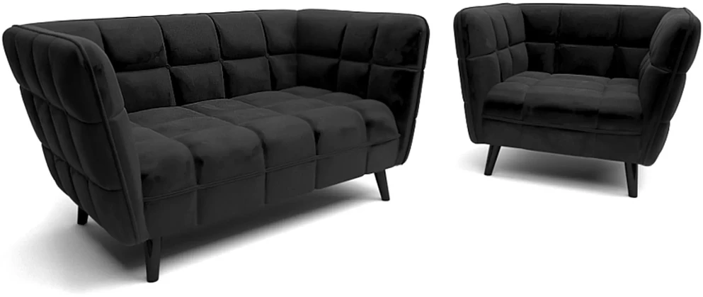 Fotelis Signal Meble Sofa Siganl Castello 2 VELVET, juoda