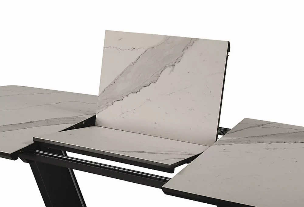 Signal Meble Valgomojo stalas ARMANI CERAMIC, 160 x 90 cm, balta/juoda