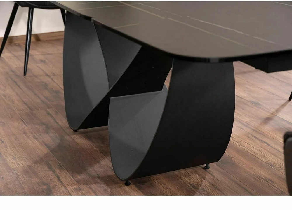 Signal Meble Valgomojo stalas INFINITY CERAMIC, 160-240x95x76 cm, juodas