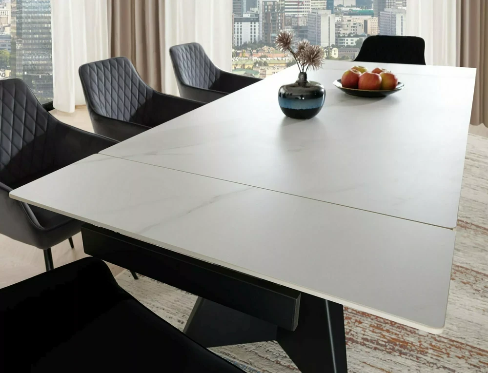 Signal Meble Valgomojo stalas Laconi, 160-220 x 90 cm, balta