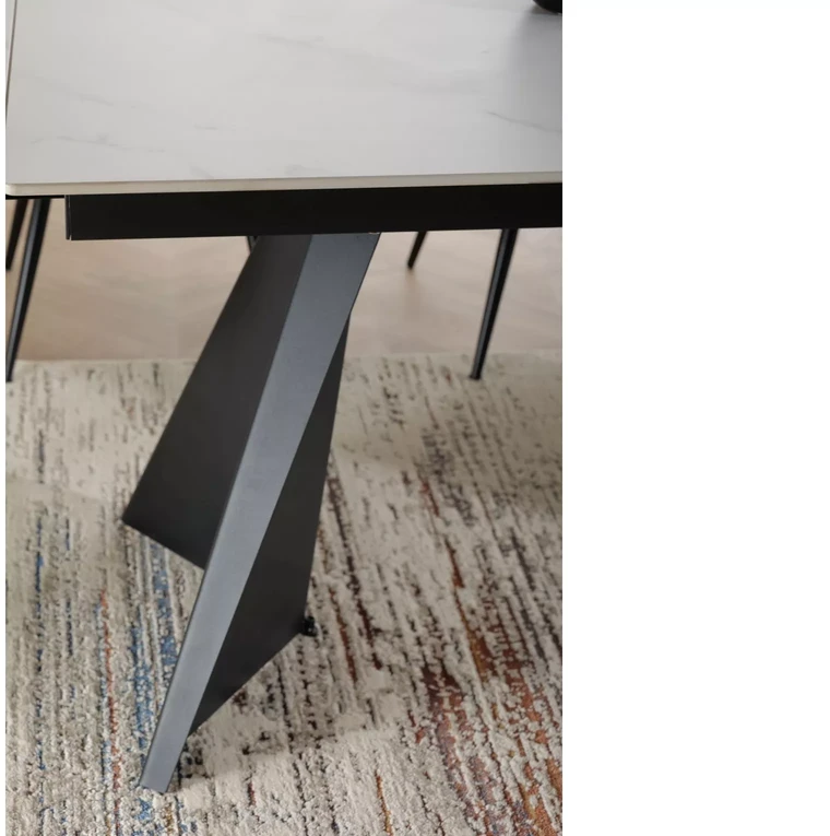 Signal Meble Valgomojo stalas Laconi, 160-220 x 90 cm, balta