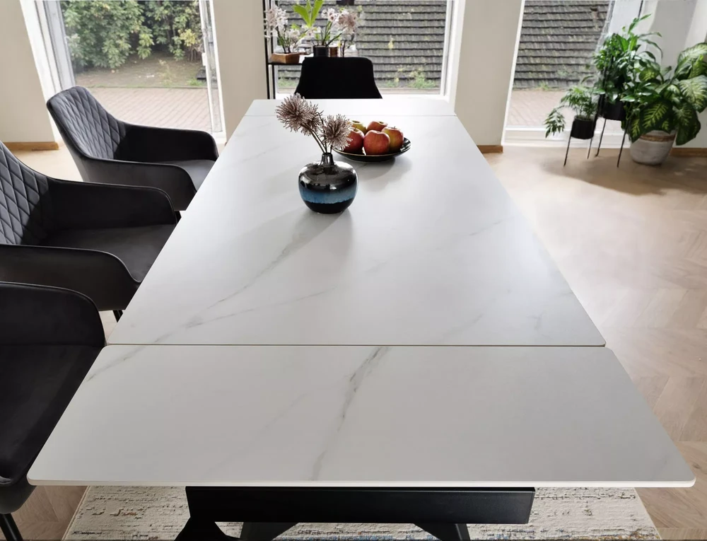 Signal Meble Valgomojo stalas Laconi, 160-220 x 90 cm, balta