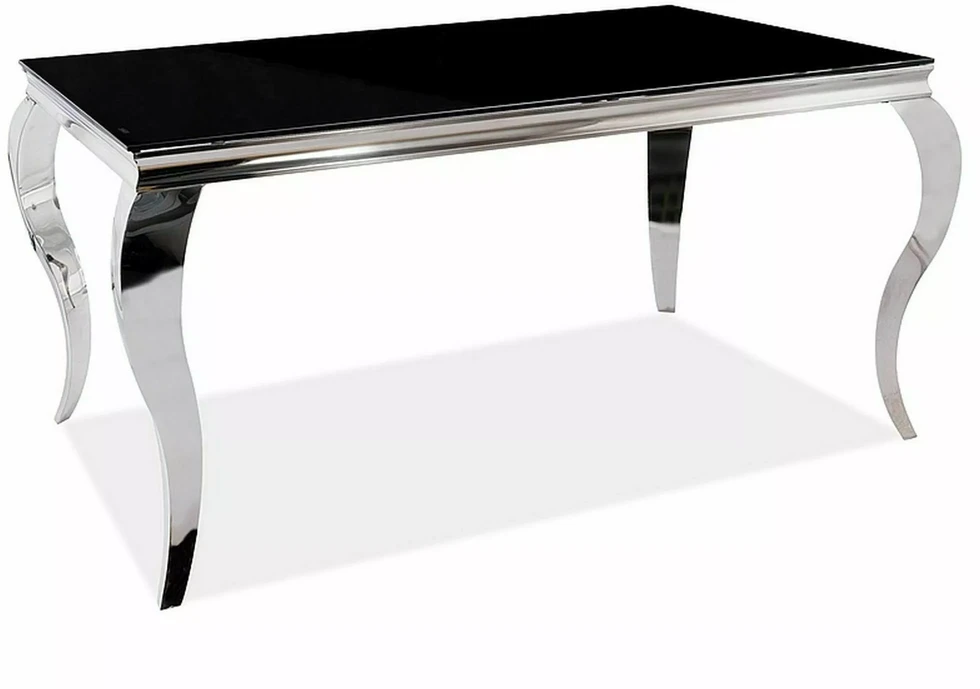 Signal Meble Valgomojo stalas PRINCE, 150 x 90 cm, juoda/chromo