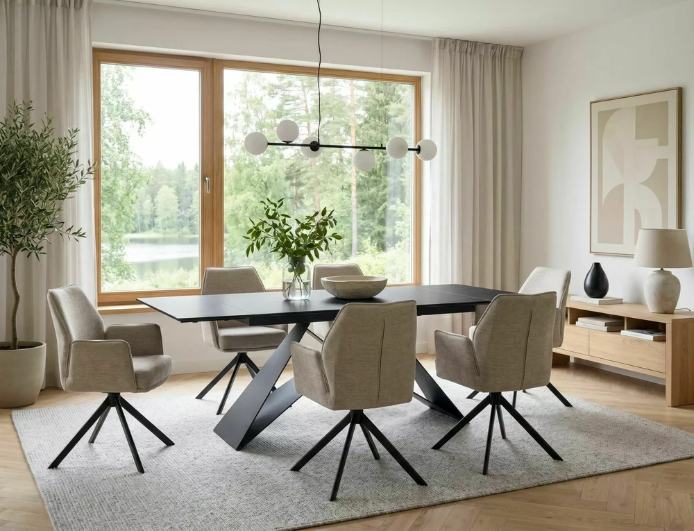 Signal Meble Stół „Westin Ceramic Sahara Noir“ stalas