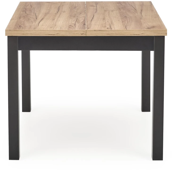 TIAGO SQUARE extensions table, craft oak / juodas