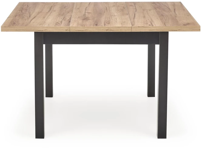 TIAGO SQUARE extensions table, craft oak / juodas