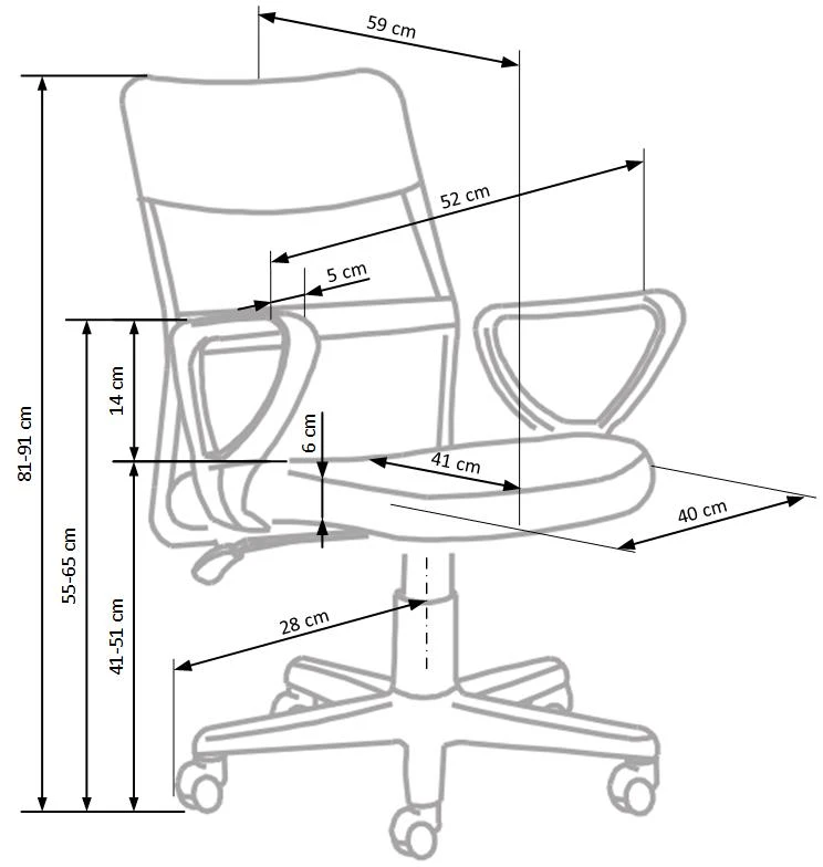 TIMMY o.chair, color: turquoise / juodas
