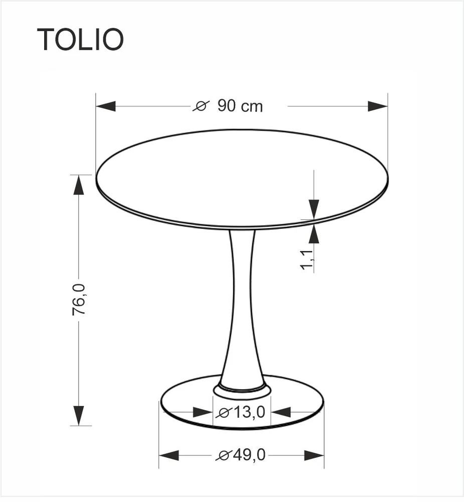 Halmar Stalas TOLIO Round Travertino/Kašmyro
