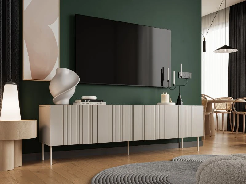 TV staliukas Cama Meble ISLA 200x40x60 kašmyro matinis
