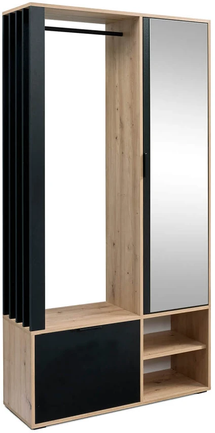 TV staliukas MILO hallway waredrobe artisan/juodas