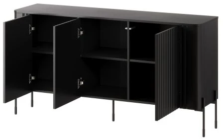 TV staliukas Cama Meble Cama VERA chest of drawers 150x40x80 juodas matt
