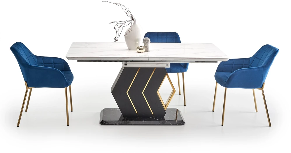 VALENTINO table light pilkas/auksinis
