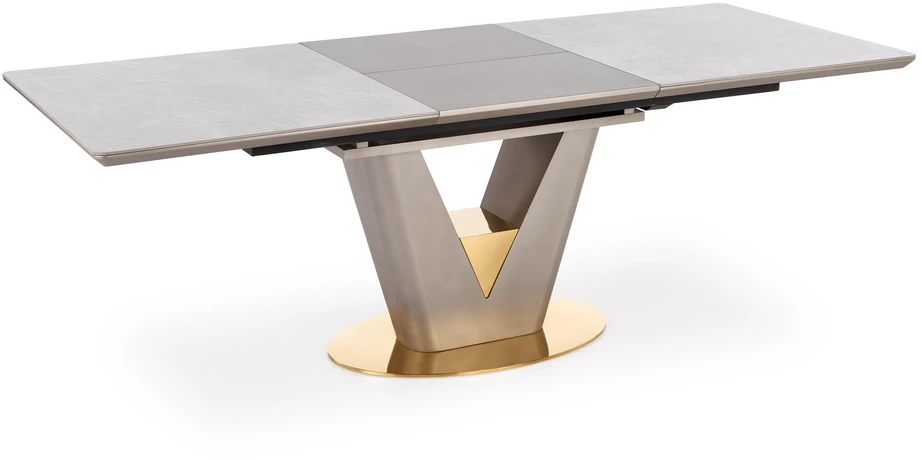 VALENTINO table light pilkas/auksinis