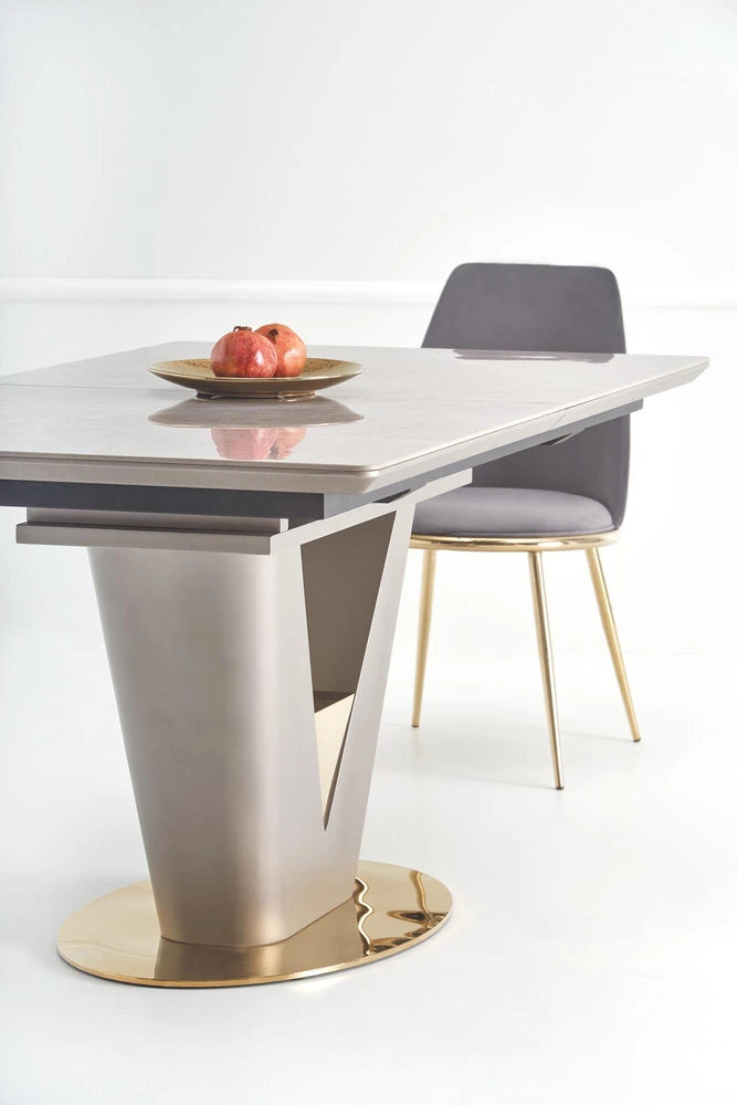 VALENTINO table light pilkas/auksinis